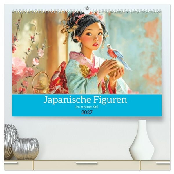 Japanische Figuren - Im Anime-Stil (hochwertiger Premium Wandkalender 2027 DIN A2 quer), Kunstdruck in Hochglanz