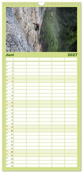Produktbild: Familienplaner 2027 - Climbing Solutions - Bergsport weltweit mit 5 Spalten (Wandkalender, 21 x 45 cm) CALVENDO