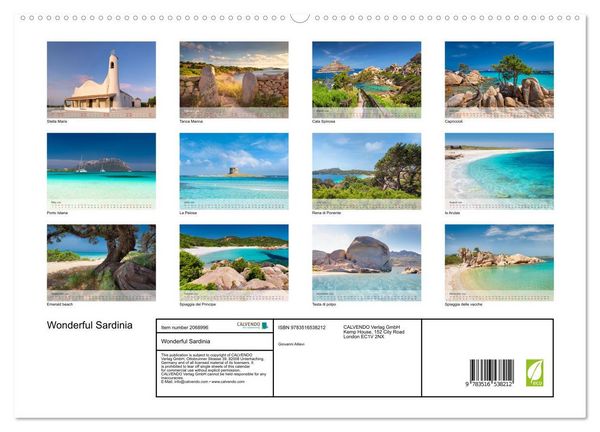 Produktbild: Wonderful Sardinia (High Quality Premium Wall Calendar 2026 DIN A2 landscape),CALVENDO 12 Month Wall Calendar