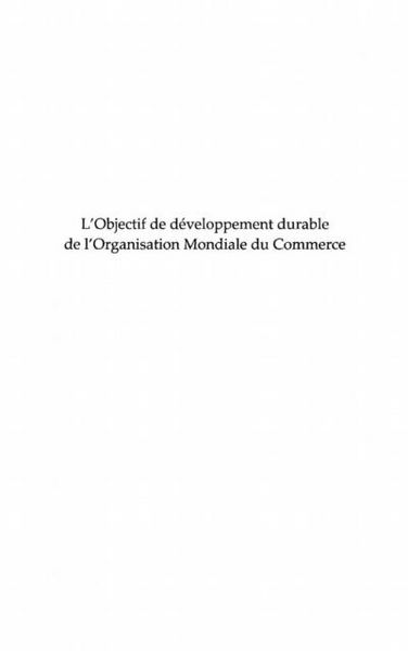 Produktbild: L'objectif de developpement durable de l