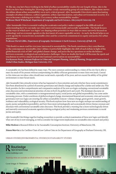 Produktbild: After Sustainable Cities?