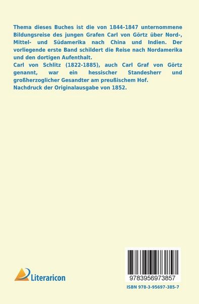 Produktbild: Reise um die Welt in den Jahren 1844-1847
