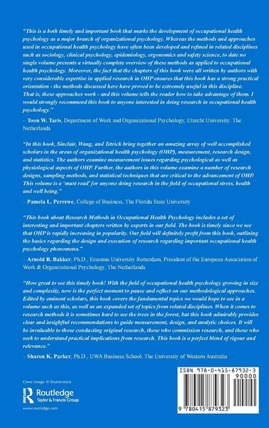 Produktbild: Research Methods in Occupational Health Psychology