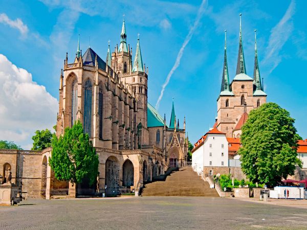 Produktbild: CALVENDO Puzzle Erfurt Dom | 1000 Teile Lege-Gr&ouml;&szlig;e 64x48cm Foto-Puzzle f&uuml;r gl&uuml;ckliche Stunden