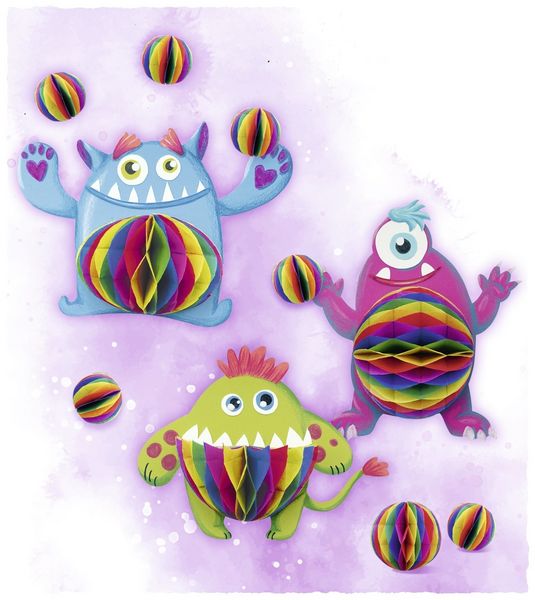 Produktbild: URSUS Basispapiere Wabenpapier Regenbogen, 22,5 x 32,5 cm. 6 Blatt