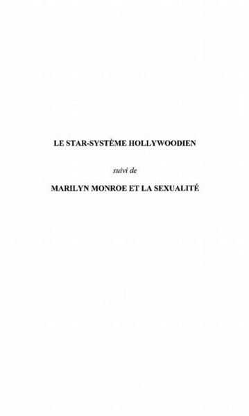 Produktbild: Le star-systeme hollywoodien