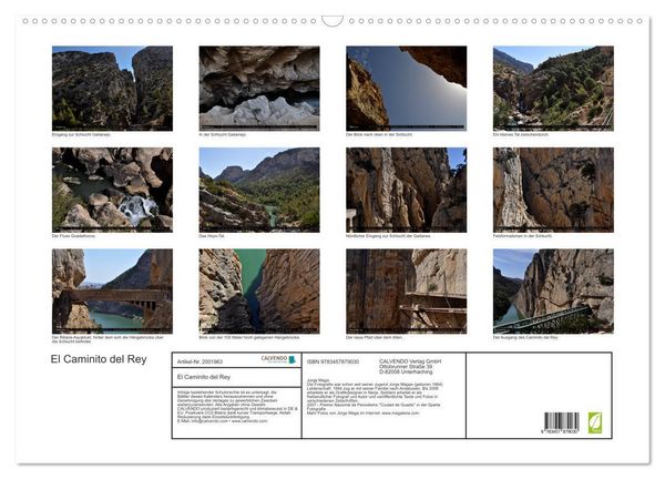 Produktbild: El Caminito del Rey (Wandkalender 2026 DIN A2 quer), CALVENDO Monatskalender