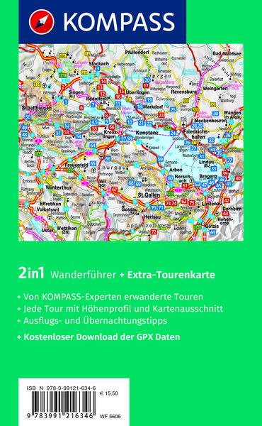 Produktbild: KOMPASS Wanderf&uuml;hrer Bodensee, 75 Touren