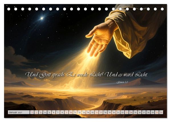 Produktbild: Die Kraft der Bibel (Tischkalender 2027 DIN A5 quer), CALVENDO Monatskalender