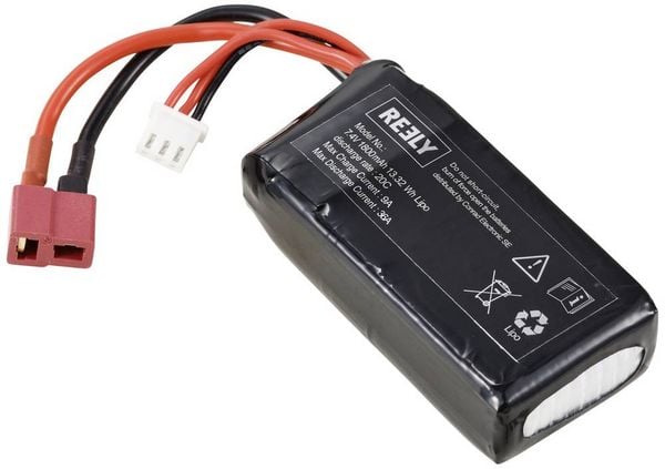 Produktbild: Reely Modellbau-Akkupack (LiPo) 7.4V 1800 mAh Zellen-Zahl: 2 Racingpack T-Buchse
