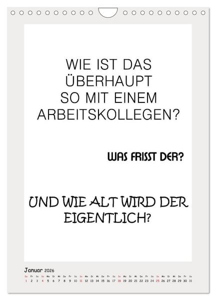 Produktbild: Spr&uuml;chekalender. Witziges f&uuml;rs B&uuml;ro (Wandkalender 2026 DIN A4 hoch), CALVENDO Monatskalender