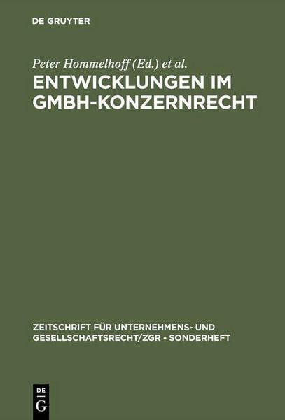 Produktbild: Entwicklungen im GmbH-Konzernrecht