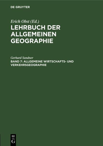 Produktbild: Allgemeine Wirtschafts- und Verkehrsgeographie