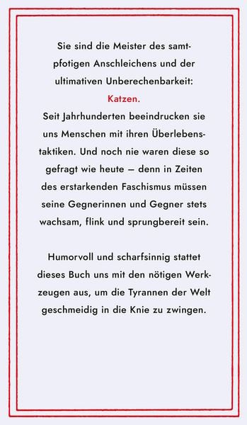 Produktbild: Von Katzen lernen, den Faschismus zu &uuml;berstehen