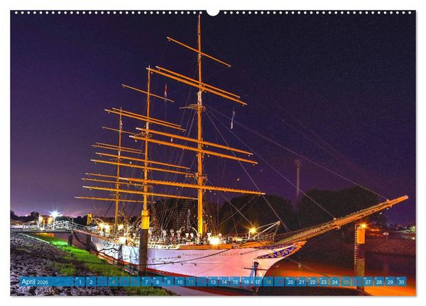 Produktbild: Hansestadt Bremen zur blauen Stunde (Wandkalender 2026 DIN A2 quer), CALVENDO Monatskalender