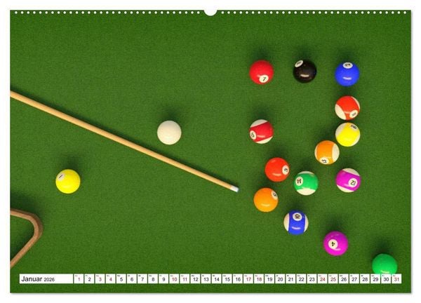 Produktbild: Indoor Aktivit&auml;ten. Billard, Darts und Bowling. Impressionen (Wandkalender 2026 DIN A2 quer), CALVENDO Monatskalender