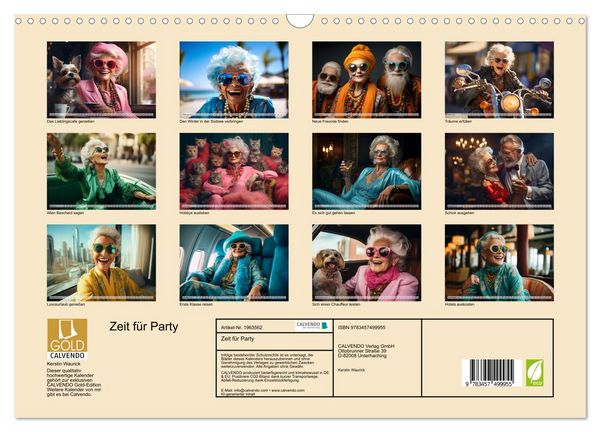 Produktbild: Zeit f&uuml;r Party (Wandkalender 2026 DIN A3 quer), CALVENDO Monatskalender