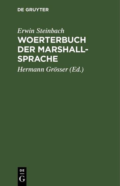 Produktbild: Woerterbuch der Marshall-Sprache