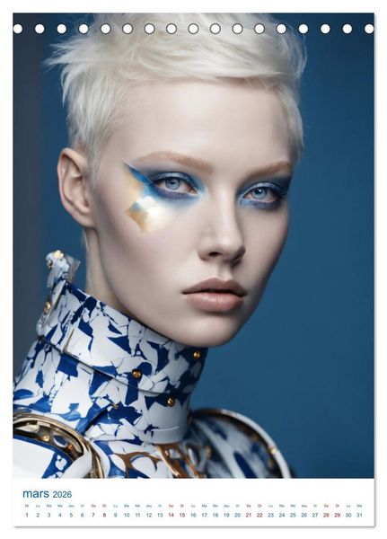 Produktbild: Muses de Porcelaine (Calendrier de bureau 2026 DIN A5 horizontal), CALVENDO calendrier mensuel