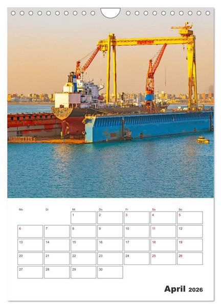 Produktbild: Suezkanal - Urlaubsplaner (Wandkalender 2026 DIN A4 hoch), CALVENDO Monatskalender