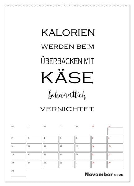 Produktbild: Spr&uuml;che f&uuml;r die K&uuml;che. Mit Jahresplaner (Wandkalender 2026 DIN A2 hoch), CALVENDO Monatskalender