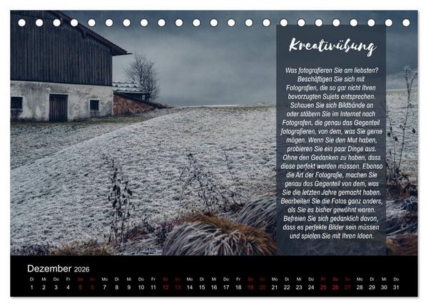 Produktbild: Die Sch&ouml;nheit der Natur - Naturfotografie-Kalender mit Foto- und Kreativ&uuml;bungen (Tischkalender 2026 DIN A5 quer), CALVENDO Monatskalender