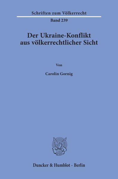 Produktbild: Der Ukraine-Konflikt aus v&ouml;lkerrechtlicher Sicht.