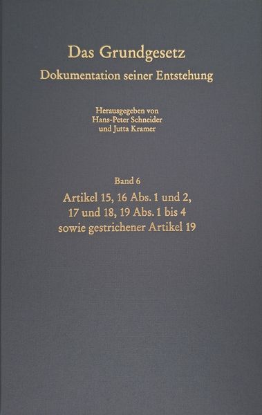 Produktbild: Das Grundgesetz. Dokumentation seiner Entstehung