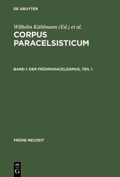 Produktbild: Der Fr&uuml;hparacelsismus / Teil 1