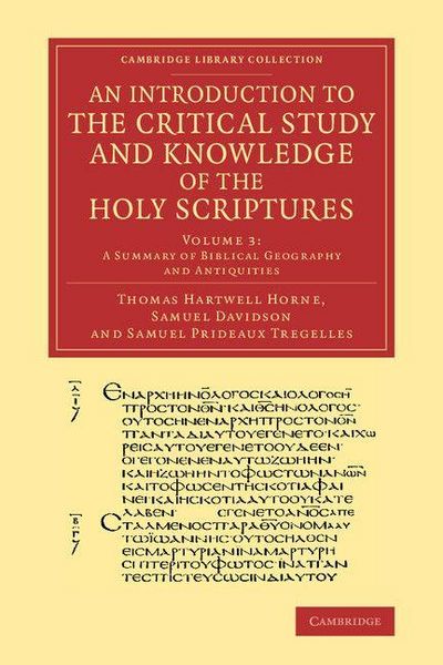 Produktbild: An Introduction to the Critical Study and Knowledge of the Holy Scriptures