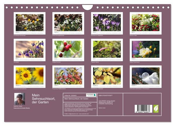 Produktbild: Mein Sehnsuchtsort, der Garten (Wandkalender 2026 DIN A4 quer), CALVENDO Monatskalender