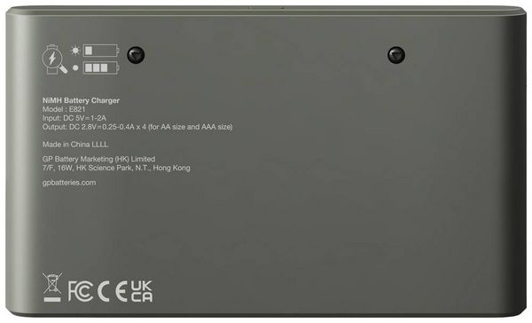 Produktbild: GP E821 Rundzellen-Ladeger&auml;t NiMH Micro (AAA), Mignon (AA)