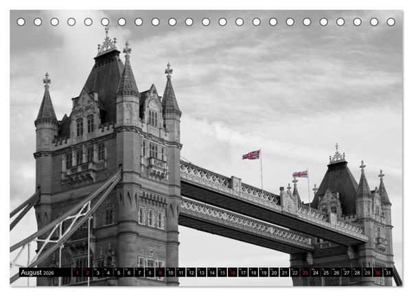 Produktbild: LONDON Stadtansichten (Tischkalender 2026 DIN A5 quer), CALVENDO Monatskalender