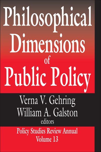 Produktbild: Philosophical Dimensions of Public Policy
