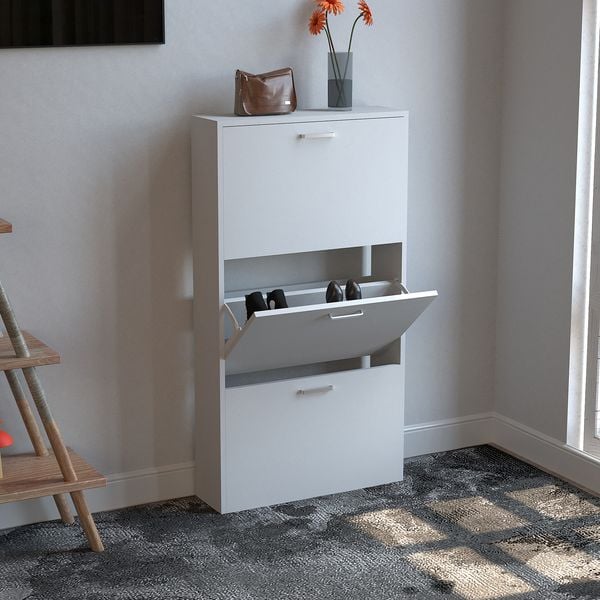 Produktbild: Holz Regal Schuhschrank Schuhkipper Sulos M