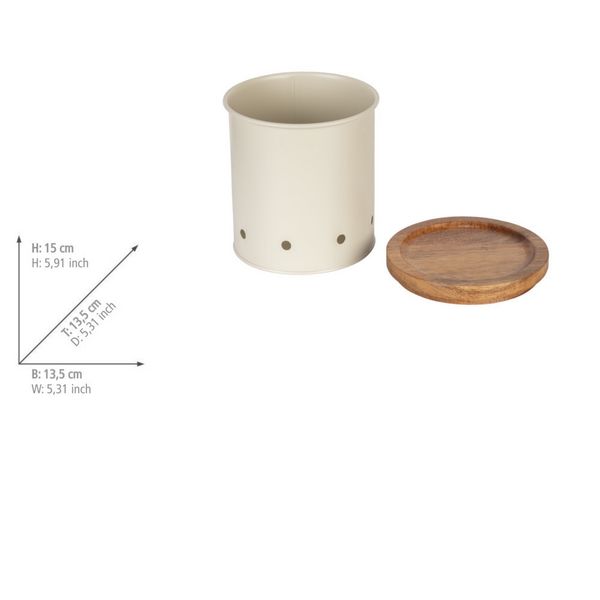 Produktbild: Aufbewahrungsdosen Mod. Aria, 1,6 L, 2er Set, aus pulverbeschichtetem Metall