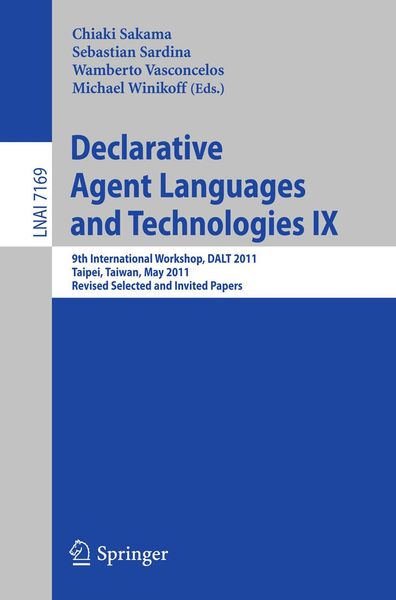 Produktbild: Declarative Agent Languages and Technologies IX
