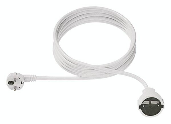 Bachmann 341.287 Strom Verlängerungskabel 16A Weiß 4.00m H05VV-F 3G 1,5mm²