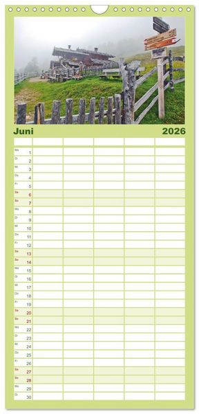 Produktbild: Familienplaner 2026 - Alte Zeitzeugen mit 5 Spalten (Wandkalender, 21 x 45 cm) CALVENDO
