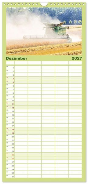 Produktbild: Familienplaner 2027 - Giganten der Ernte mit 5 Spalten (Wandkalender, 21 x 45 cm) CALVENDO
