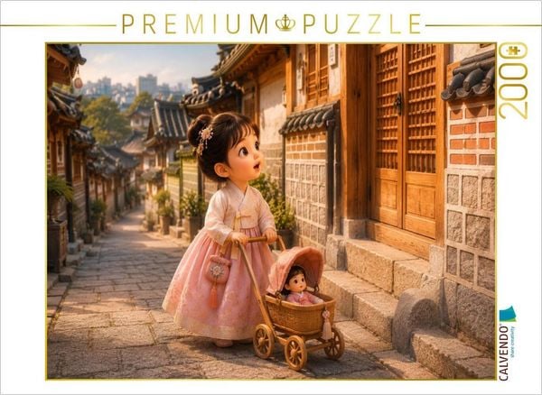 CALVENDO Puzzle Im Hanok Dorf Bukchon | 2000 Teile Lege-Größe 90 × 67 cm Foto-Puzzle für glückliche Stunden