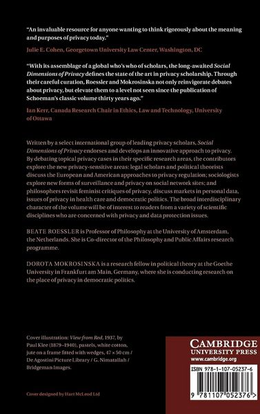 Produktbild: Social Dimensions of Privacy
