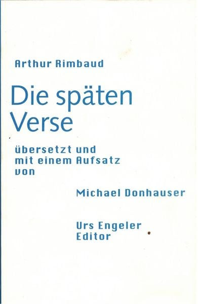 Produktbild: Die sp&auml;ten Verse