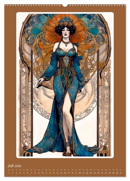Produktbild: Illustrationskunst der Belle &Eacute;poque (hochwertiger Premium Wandkalender 2026 DIN A2 hoch), Kunstdruck in Hochglanz