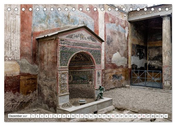 Produktbild: Versteinerte Stadt Pompeji (Tischkalender 2027 DIN A5 quer), CALVENDO Monatskalender