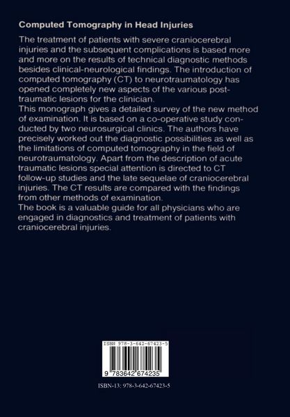 Produktbild: Computed Tomography in Head Injuries
