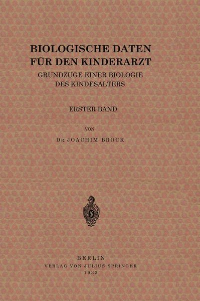 Produktbild: Biologische Daten f&uuml;r den Kinderarzt
