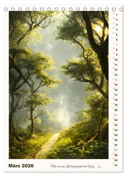 Produktbild: Wege der Fantasie (Tischkalender 2026 DIN A5 hoch), CALVENDO Monatskalender