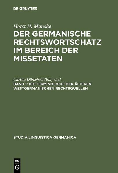Produktbild: Die Terminologie der &auml;lteren westgermanischen Rechtsquellen