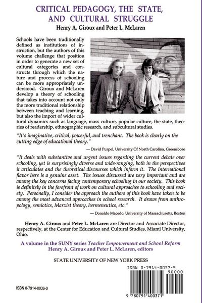 Produktbild: Critical Pedagogy, the State, and Cultural Struggle